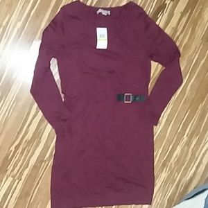 Michael Kors NWT Burgundy Sweater Dress Size M